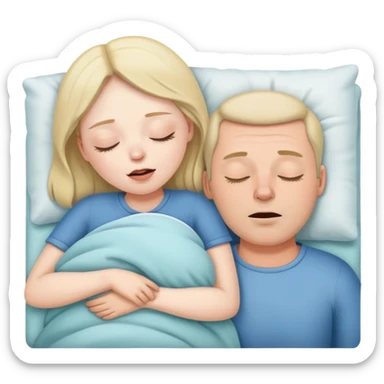 couple sleeping and snoring  sticker