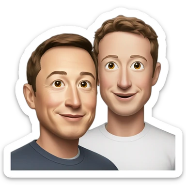 elon musk with mark zuckerberg sticker