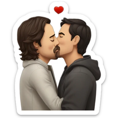 pablo iglesias and pedro sanchez kissing sticker