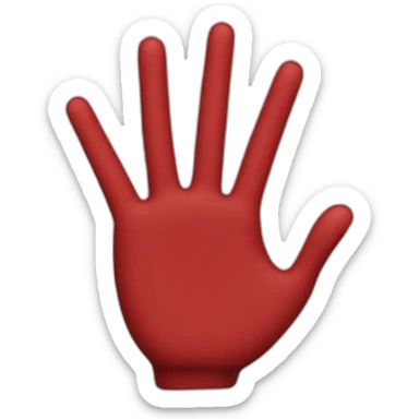 Bloods gang hand sign sticker