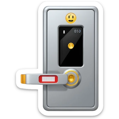 Electronic Door Lock System with card insert only screen no key hole sticker