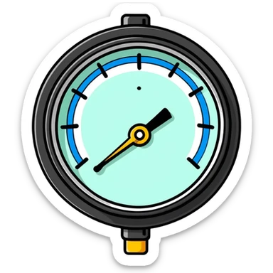 broken pressure gauge sticker