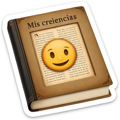a book with the name "mis creenciasde siempre" sticker