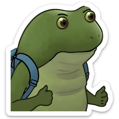 bufo hiking sticker