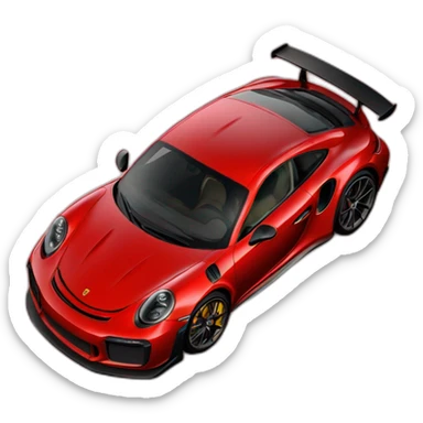 Red Porsche GT2RS sticker
