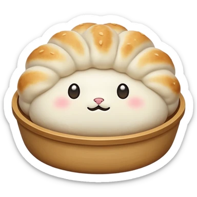 dumpling bun (no face) sticker