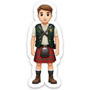 Brave heart kilt sticker