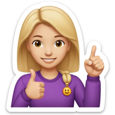 

a girl with a thumb ups and one with thumbs odwnv



 sticker