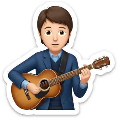 Paul McCartney playing guitar sticker