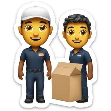 food delivery boy sticker