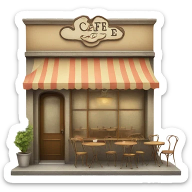 vintage cafe  sticker