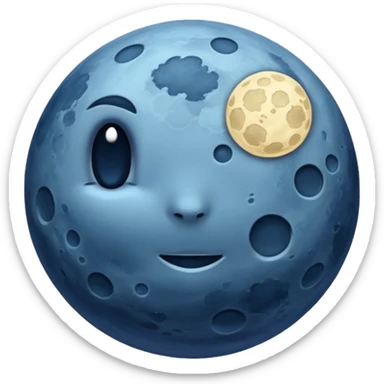 The navy moon sticker
