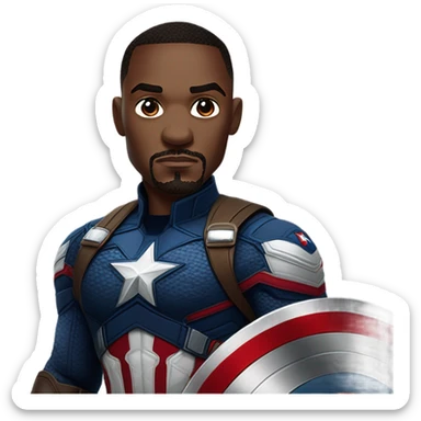Anthony Mackie Captain America sticker