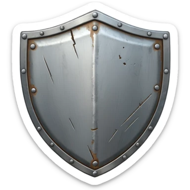 Shield with scratch marks sticker