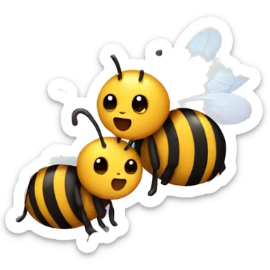 Two bees in love sticker