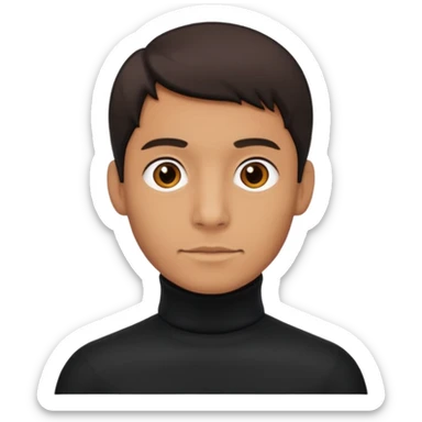 man in turtle neck sticker