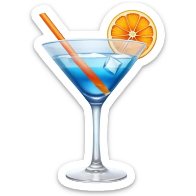 Blue giant Cocktail with orange sticker