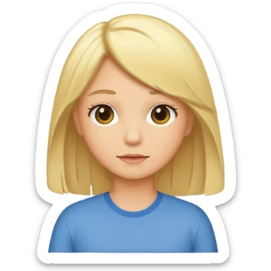 🙂 Give this sticker some blonde hair. sticker