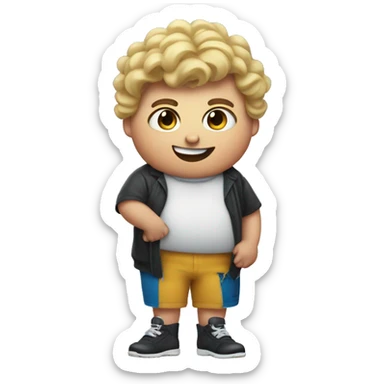 The fat rizzler kid from tik tok sticker