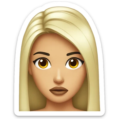 Kim K scowling sticker