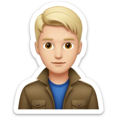 stylish male portrait outdoors sticker