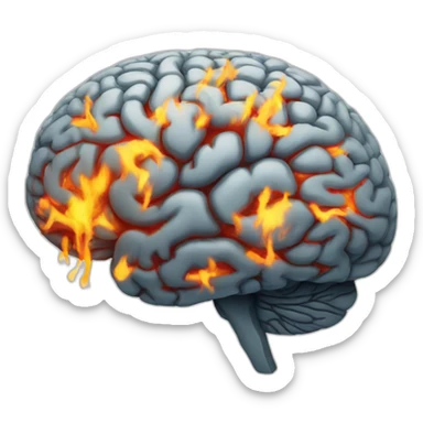 brain on fire sticker