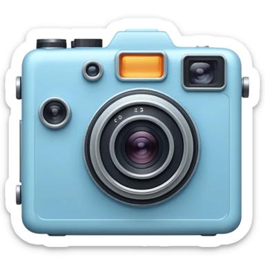 Light blue camera  sticker