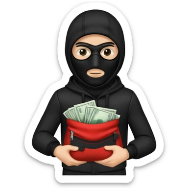 As un emoji de un ladrón  sticker