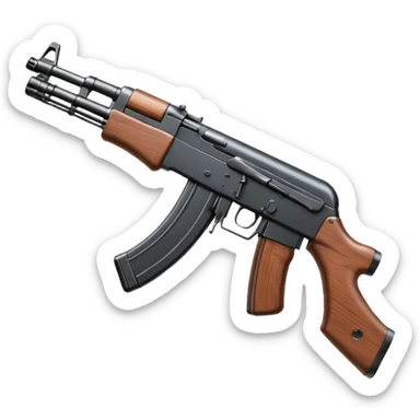 an ak47 with no stock sticker