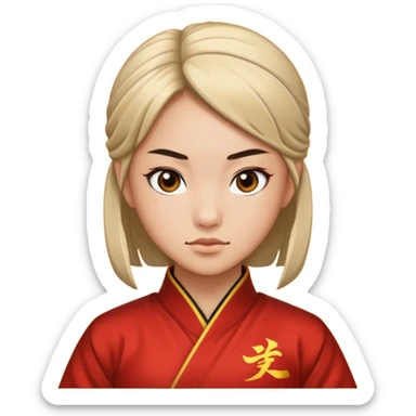 kungfu girl sticker