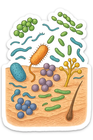 microbiota cutaneo sticker