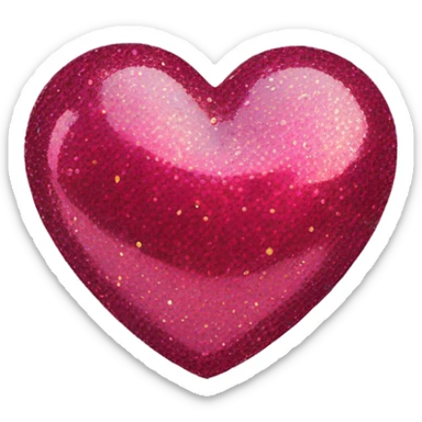 Heart with glitter  sticker