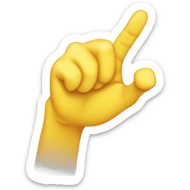 Yellow hand emoji pinky promise sticker