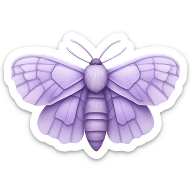 singular lilac moth sticker