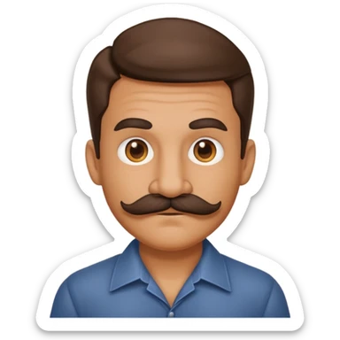 Ratman with mustache sticker