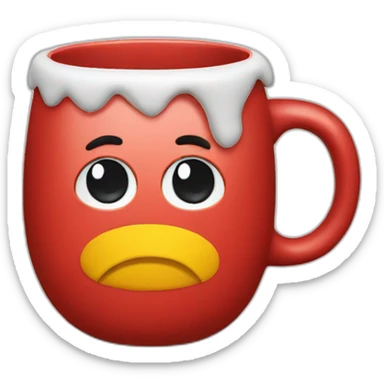 christmas red mug sticker