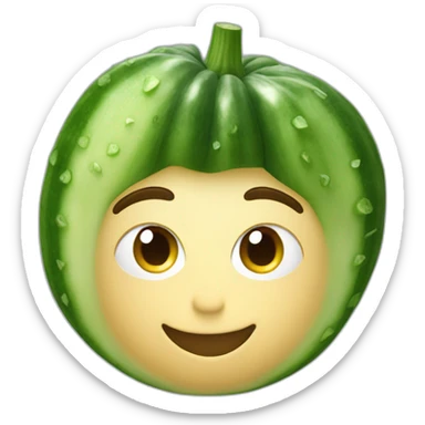 Cucumber wearing The North Face jacket sticker