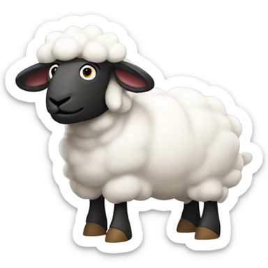 Sheep shooting out of a canon sticker