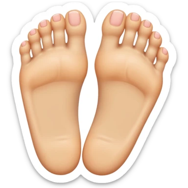 foot with all toes down exept middle sticker