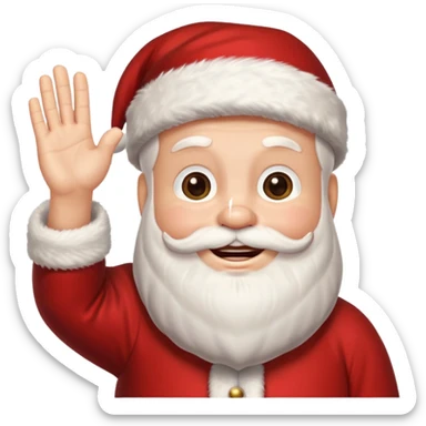 SANTA CLAUSE Y MANO ARRIBA ANIMANDO sticker