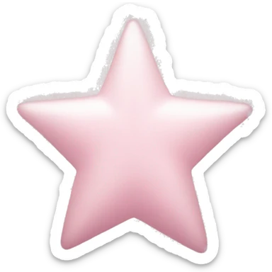 pale pink star sparkle sticker