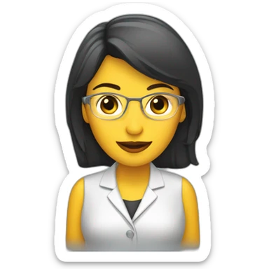 chica periodista con microfono de reportera sticker