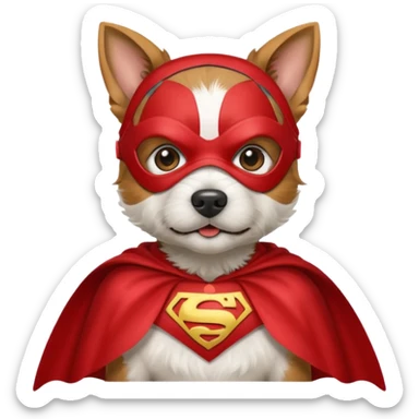 Terrier mix super hero  sticker