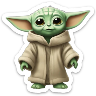 baby yoda rave sticker
