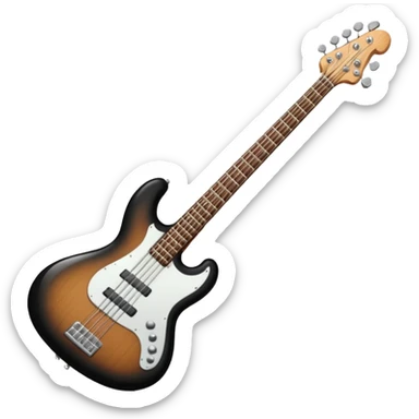 Guitarra negra bajo sticker
