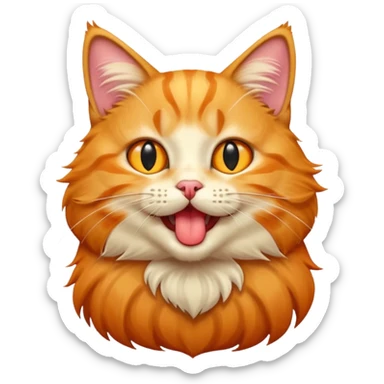 cat sticking tongue out  sticker