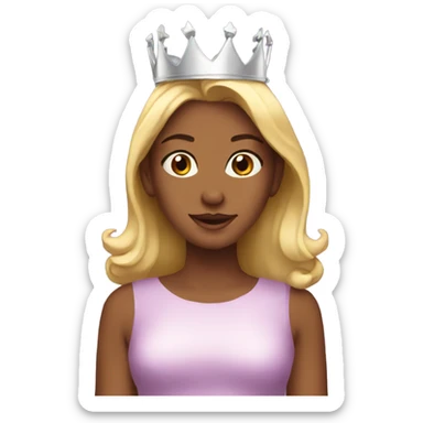 Birthday girl with a crown sticker