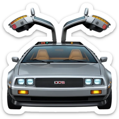 Delorean time machine sticker
