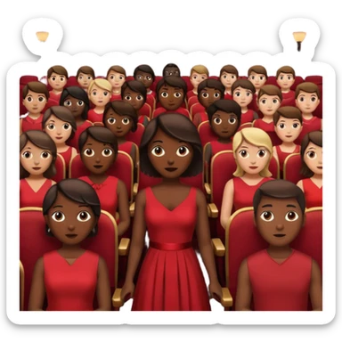 audience silhouettes with one person highlighted sticker