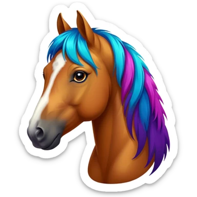 beautiful horse closeup portrait sticker